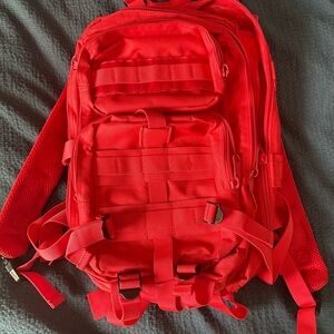 Red Tactical Backpack - Go Bag/First Aid